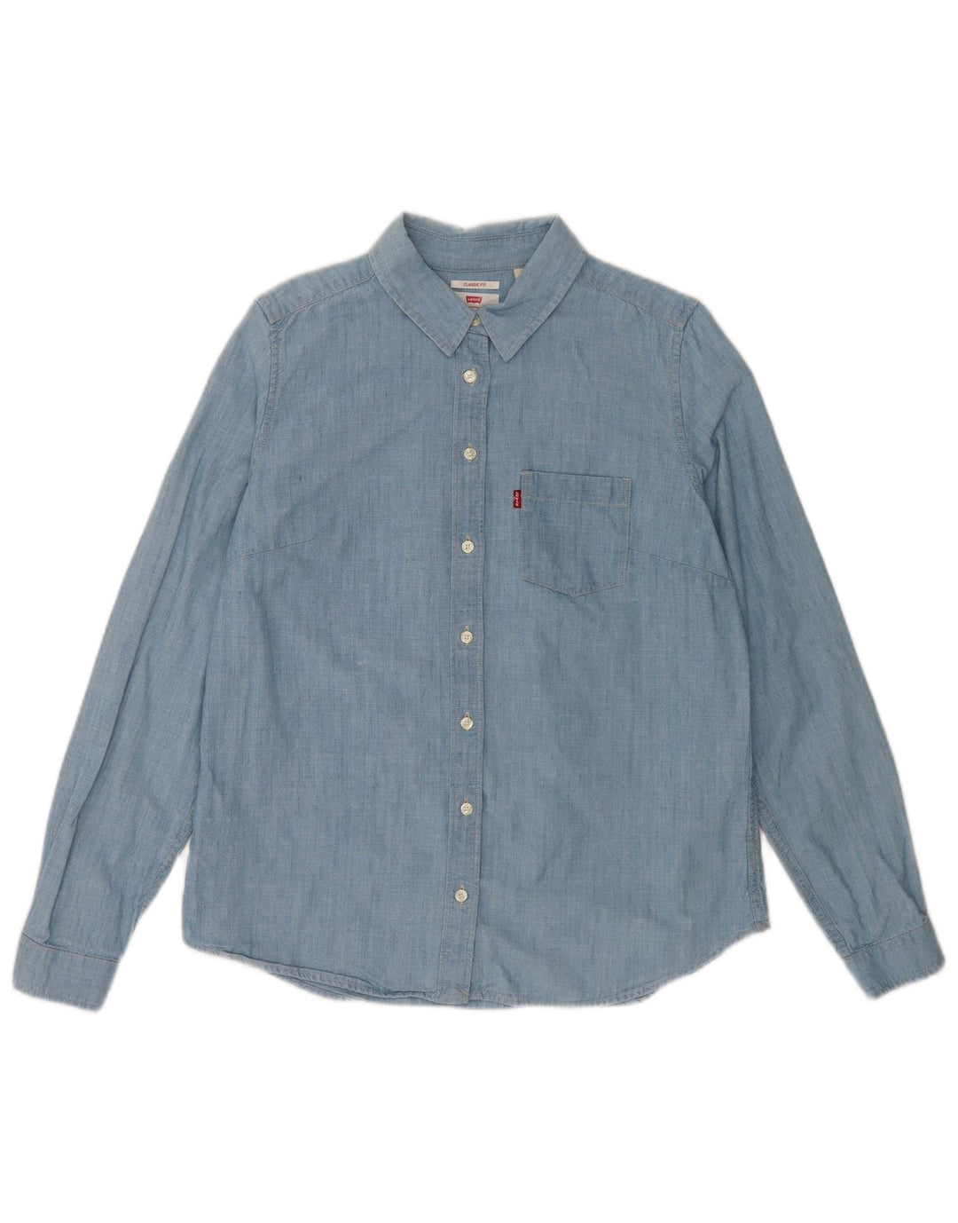 Camicia Levi's da donna vestibilità classica UK 14 cotone blu medio