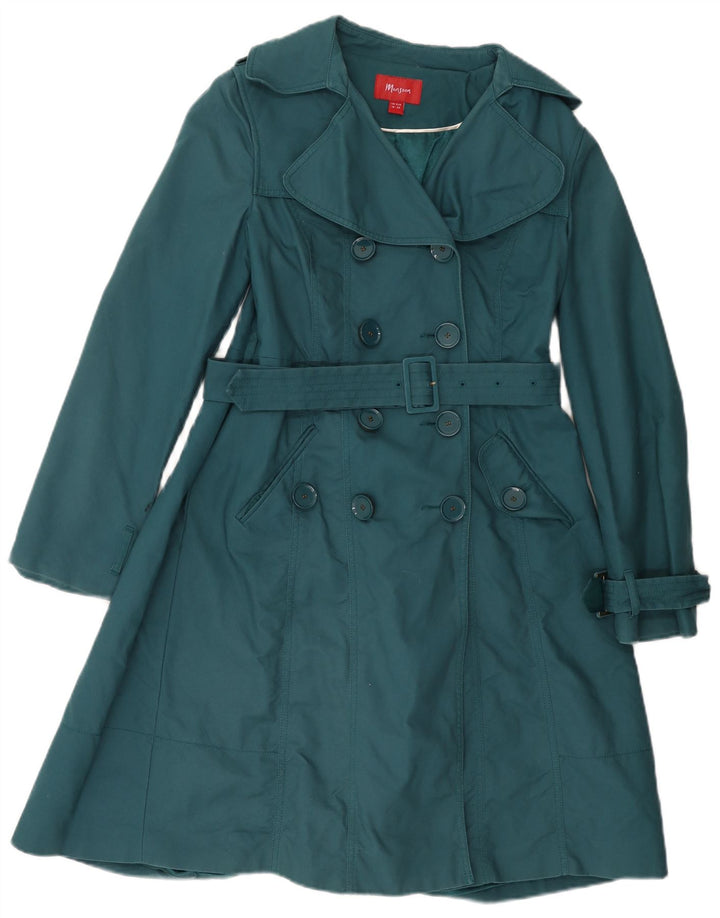 Trench da donna Monsoon UK 10 piccolo cotone verde