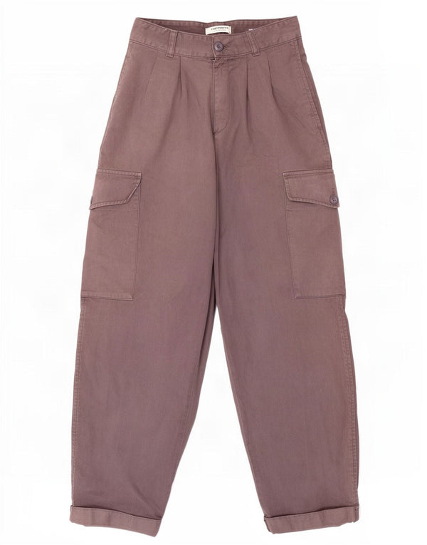 Pantaloni cargo da donna a vita alta dalla vestibilità comoda Carhartt W26 L28 in cotone marrone