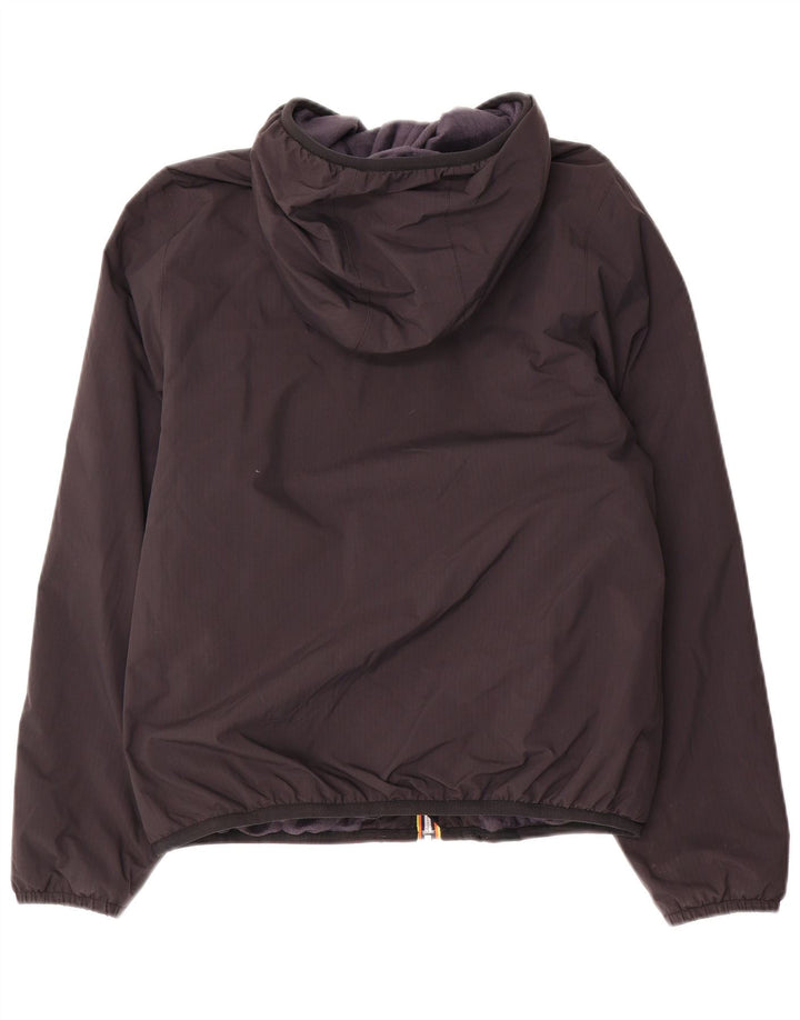 Giacca a vento con cappuccio da donna K-Way UK 14 Medium Nero Poliammide