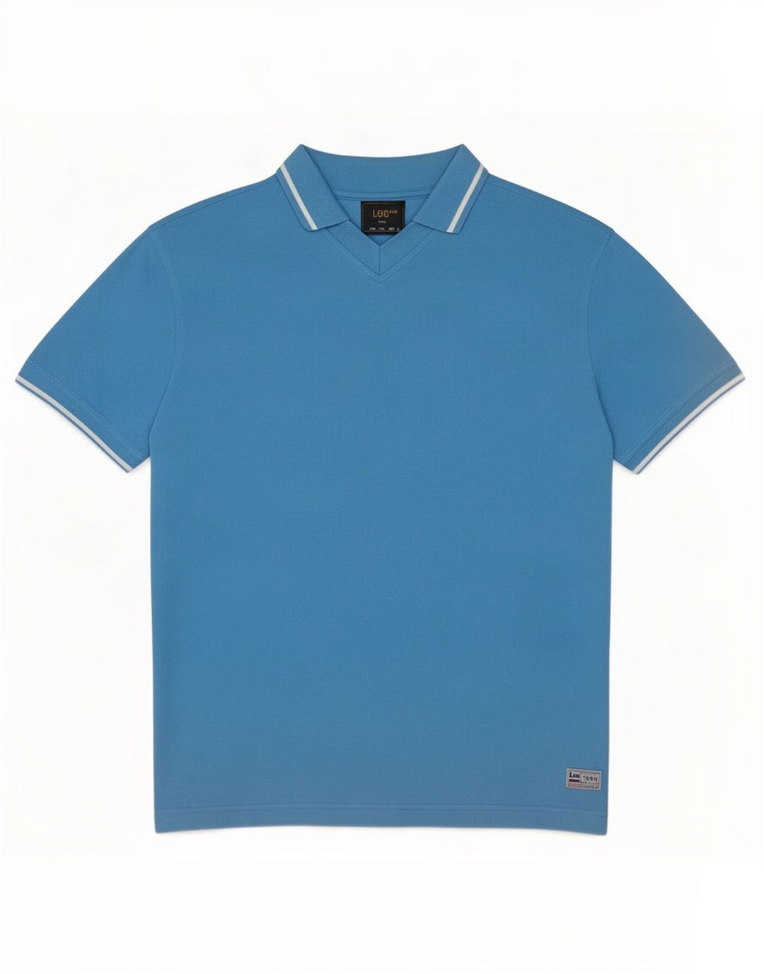 Polo da uomo Lee grande in cotone blu