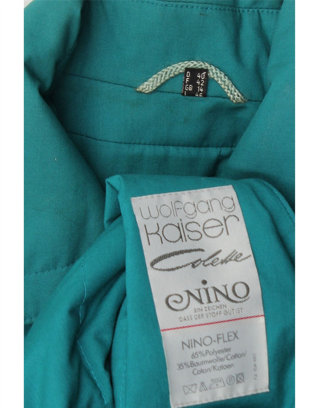 Trench da donna NINO UK 14 grande poliestere turchese
