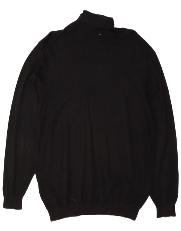 Maglione Zara da uomo con collo alto e maglione grande in viscosa nera