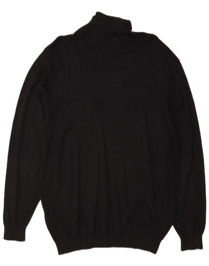 Maglione Zara da uomo con collo alto e maglione grande in viscosa nera