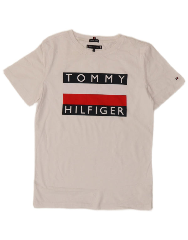 T-shirt grafica per ragazzi Tommy Hilfiger Top 13-14 anni Colorblock bianco