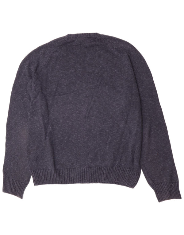 Maglione maglione girocollo da uomo Timberland XL cotone screziato blu navy