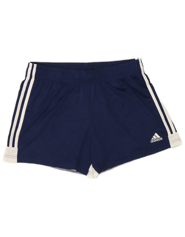 Pantaloncini sportivi Adidas Climalite da donna UK 16/18 Large Blu Navy Colourblock