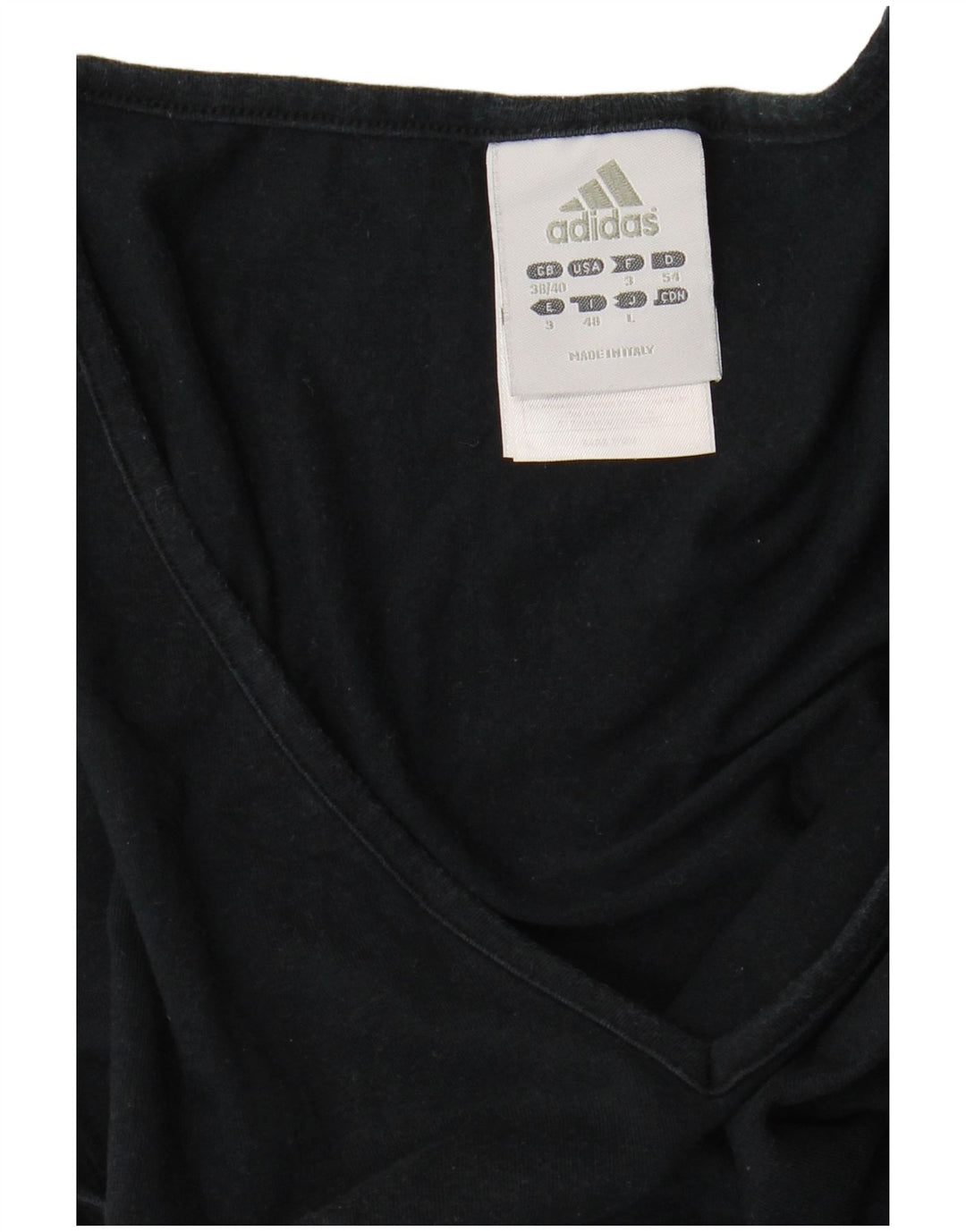 T-shirt da donna ADIDAS Top UK 10 piccola in cotone nero