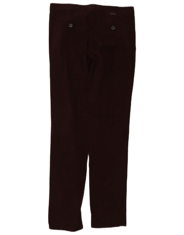 Pantaloni chino slim da uomo Massimo Dutti W32 L33 cotone bordeaux