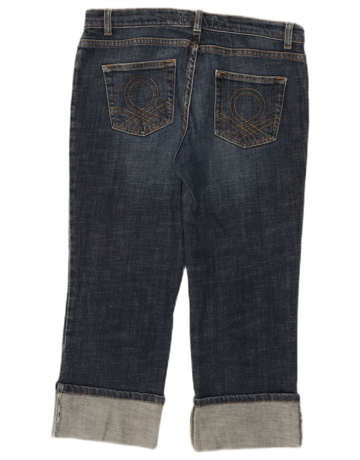 Jeans Capri da donna BENETTON W28 L21 Blu