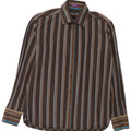 Camicia da uomo Ted Baker taglia 5 XL a righe marroni