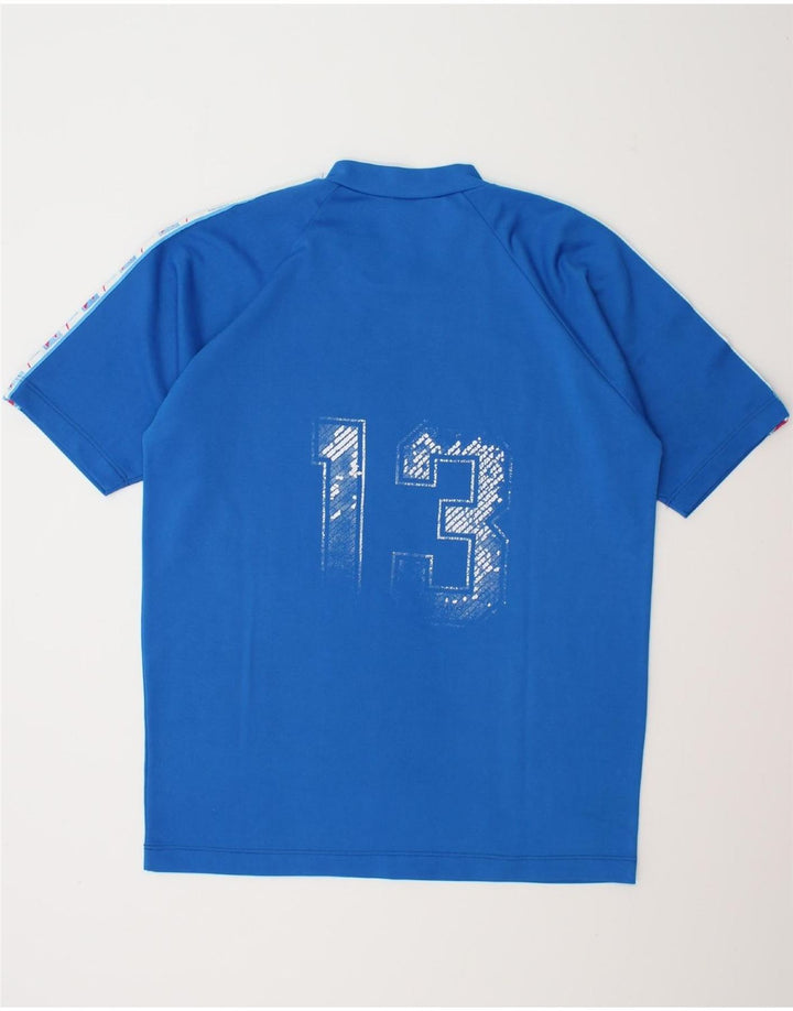 DIADORA Mens Graphic T-Shirt Top Large Blue Polyester Vintage Diadora and Second-Hand Diadora from Messina Hembry 