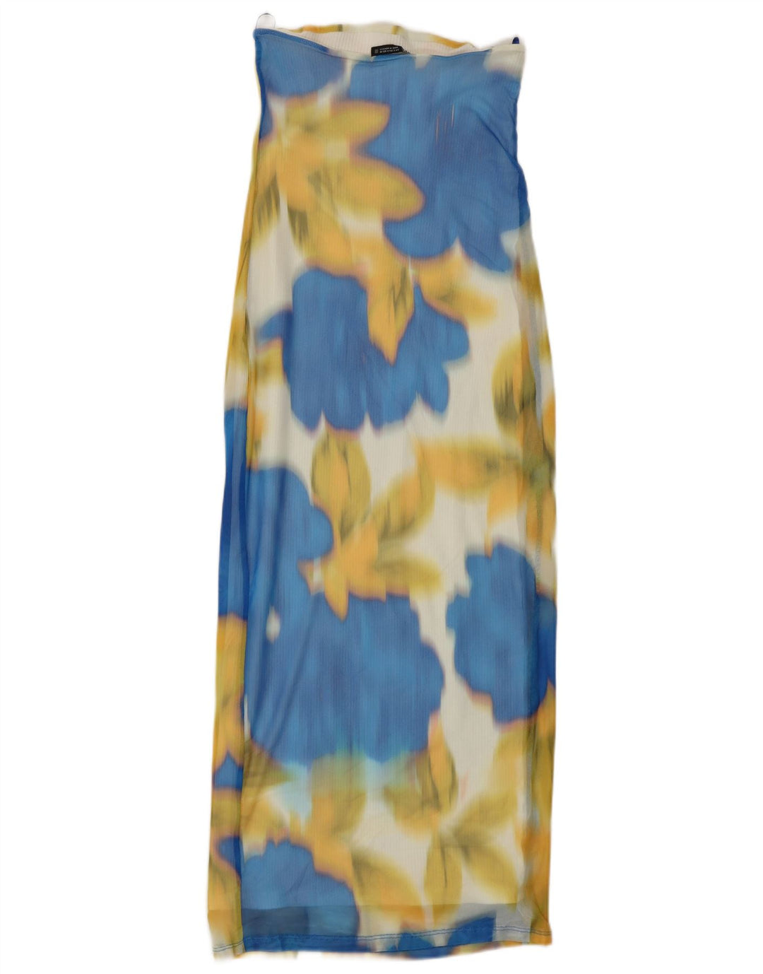 Abito senza spalline da donna ZARA UK 8 piccolo in cotone tie-dye multicolore