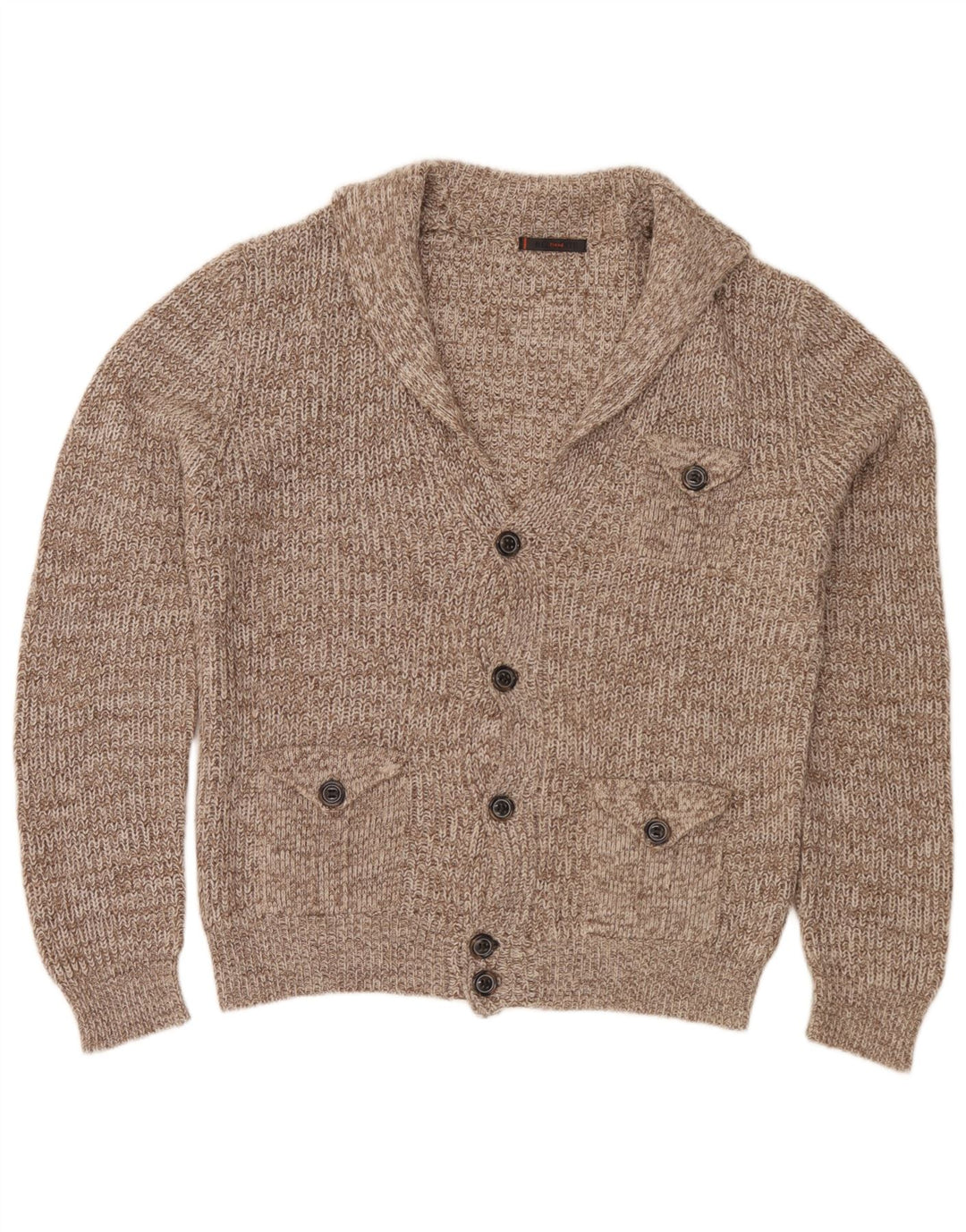 Maglione cardigan da uomo Belmonte 2XL Acrilico screziato marrone