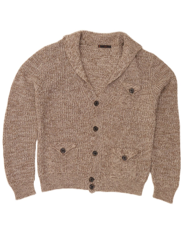 Maglione cardigan da uomo Belmonte 2XL Acrilico screziato marrone
