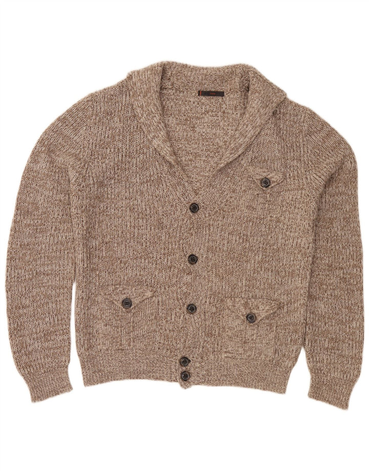 Maglione cardigan da uomo Belmonte 2XL Acrilico screziato marrone