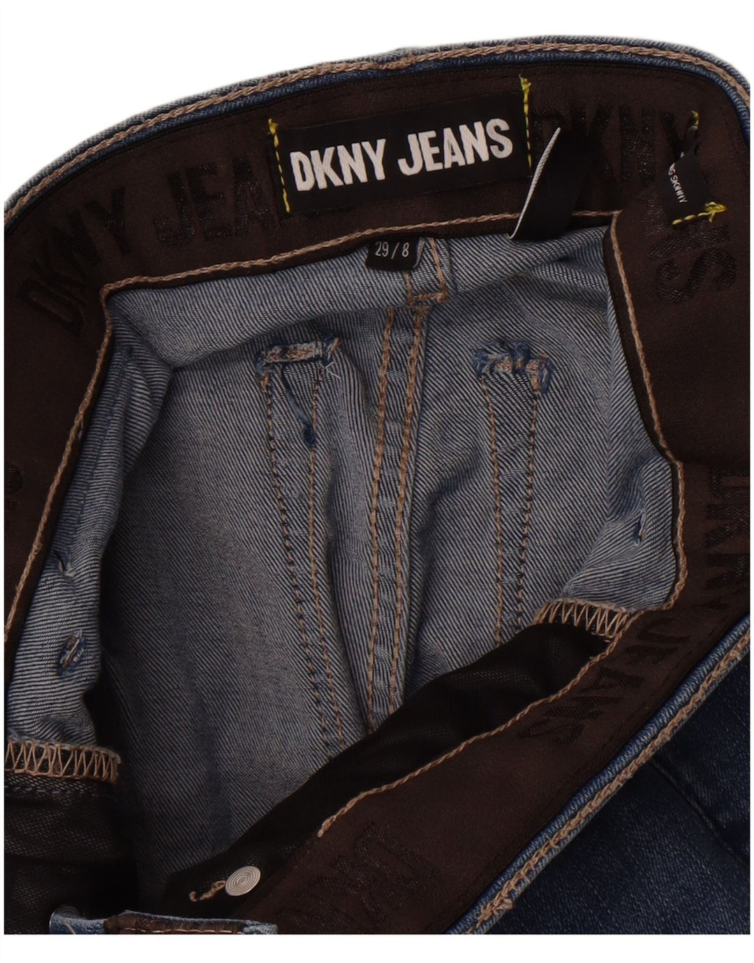 Jeans skinny da donna Dkny US 8 medi W29 L29 Blu