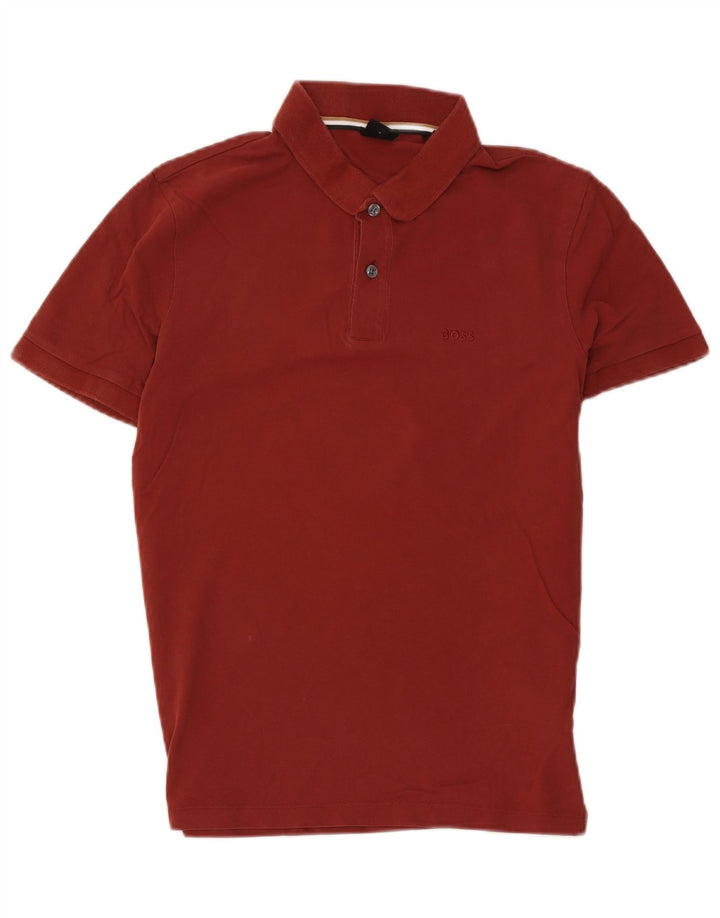 Polo da uomo HUGO BOSS piccola in cotone marrone