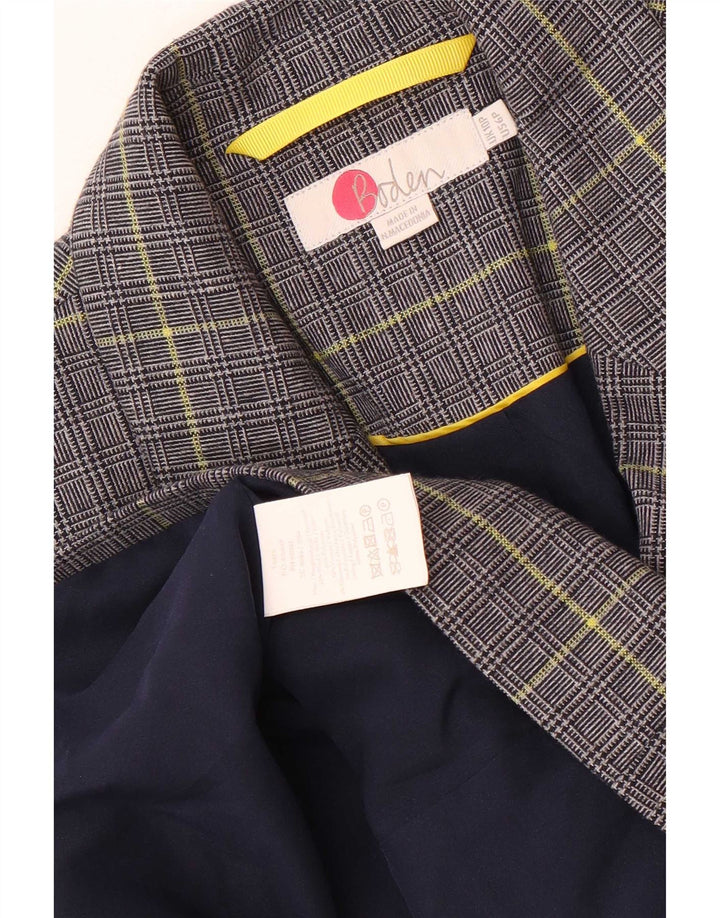 Giacca Boden da donna Petite Blazer UK 10 piccola pied de poule blu navy