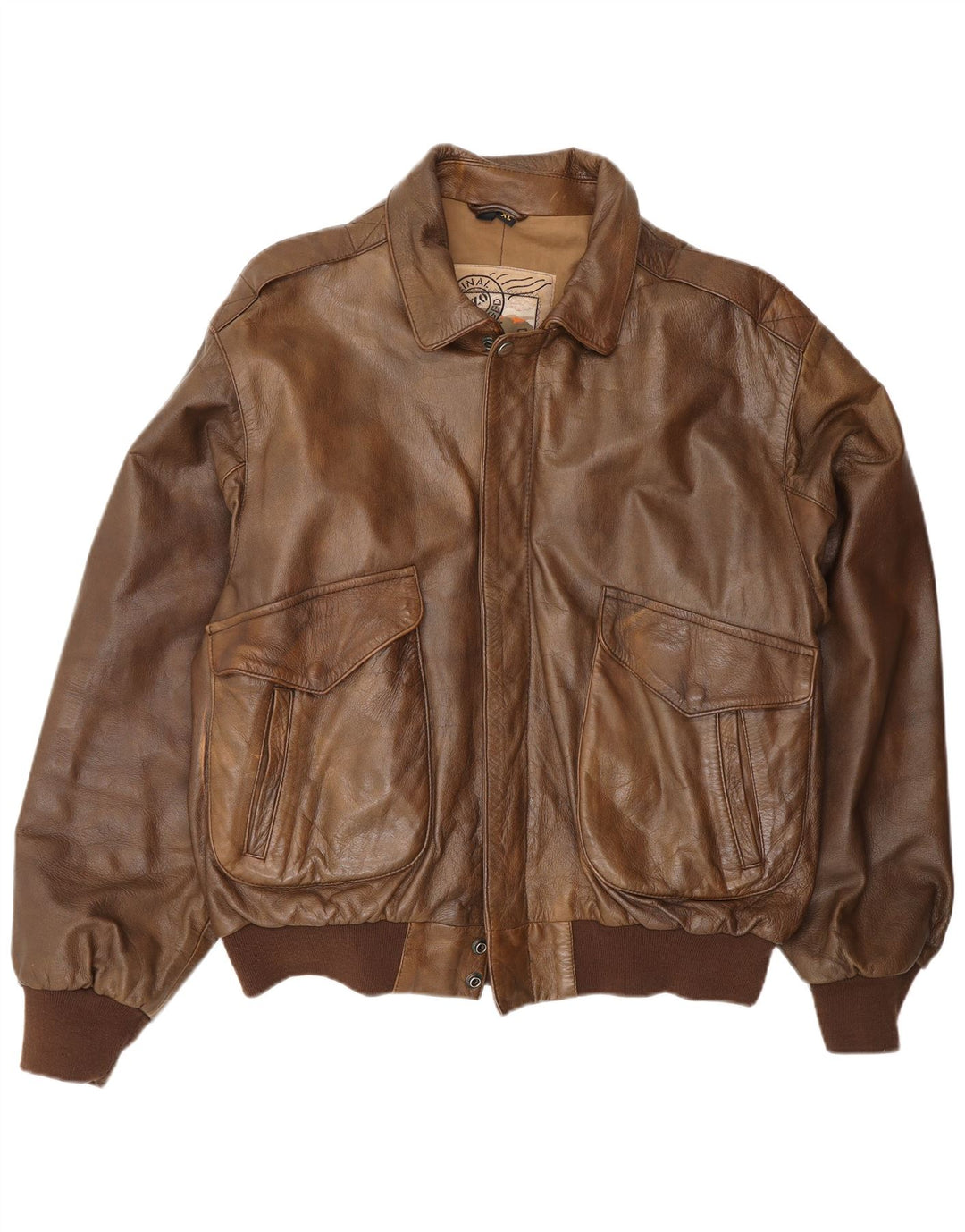 Giacca in pelle da uomo Outback UK 42 XL Pelle marrone