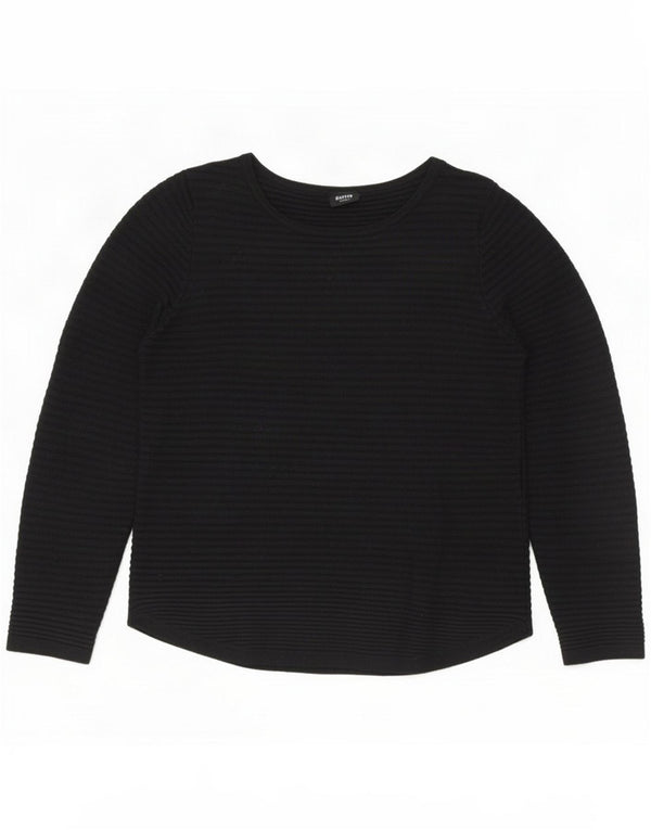 Marella Womens EMME Boat Neck Jumper Sweater UK 10 Small Black Striped
