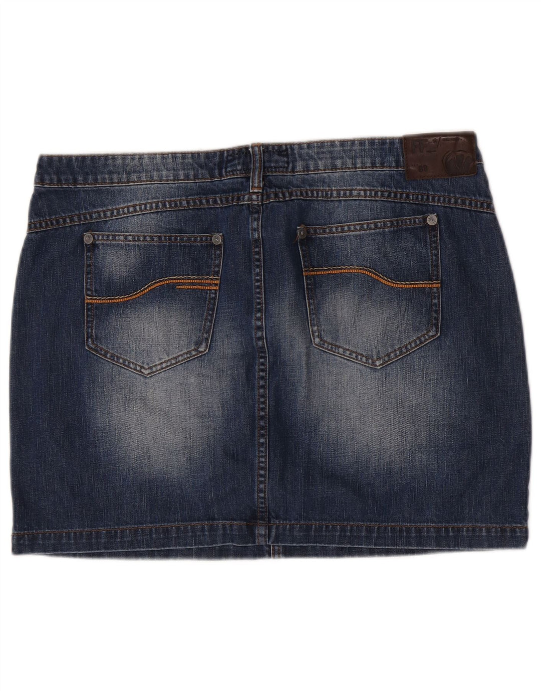Gonna mini cargo in denim da donna Fat Face W36 XL in cotone blu