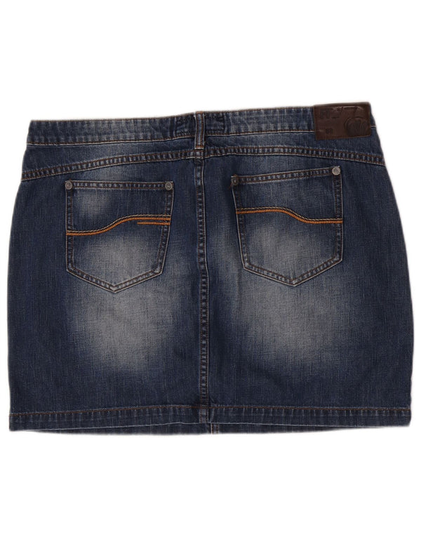 Gonna mini cargo in denim da donna Fat Face W36 XL in cotone blu