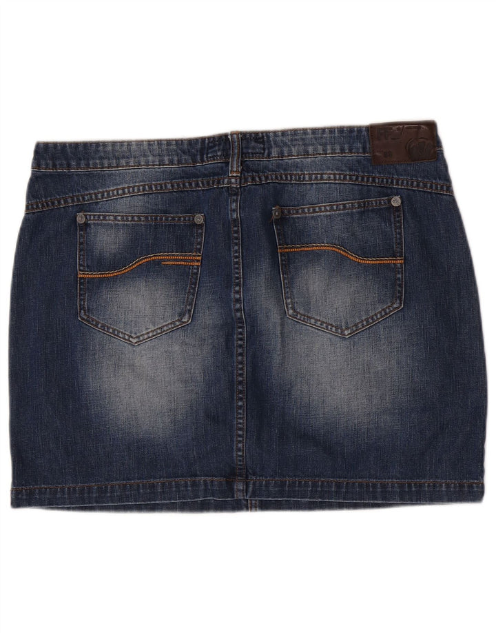 Gonna mini cargo in denim da donna Fat Face W36 XL in cotone blu