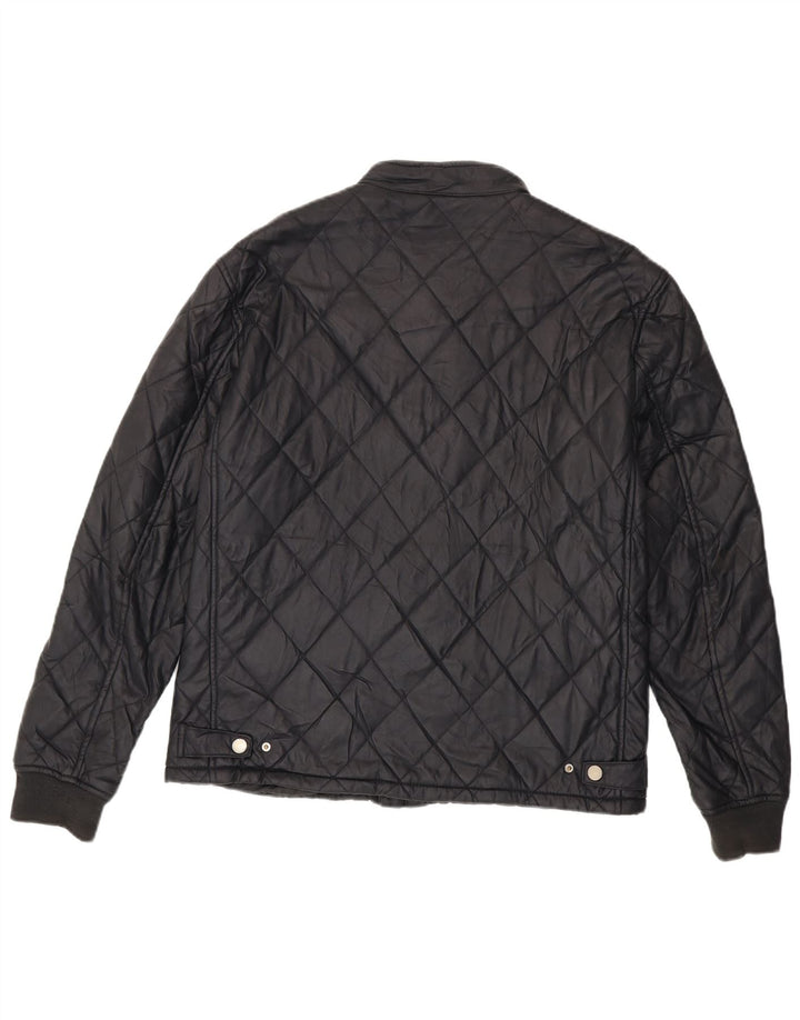 Giacca trapuntata da uomo Zara UK 42 XL poliestere nero