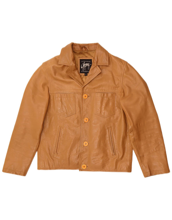 Giacca in pelle da uomo Gipsy UK 40 grande in pelle marrone