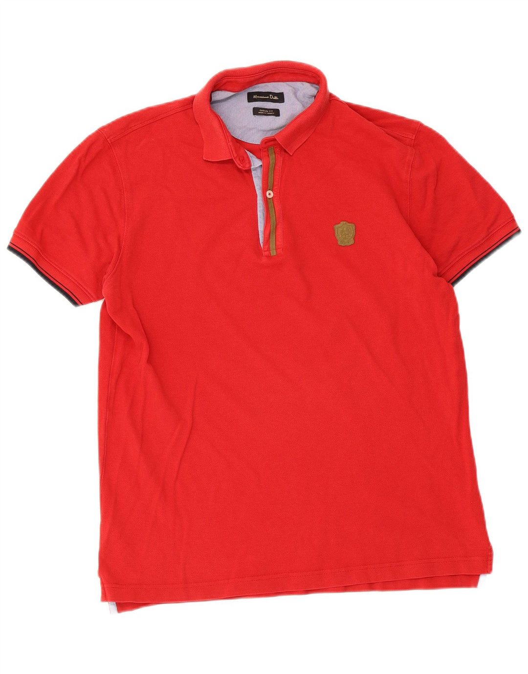 Polo da uomo vestibilità casual Massimo Dutti grande rossa