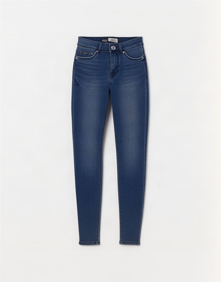 Jeans Jeggings da donna Superdry Alexia W27 L32 cotone blu