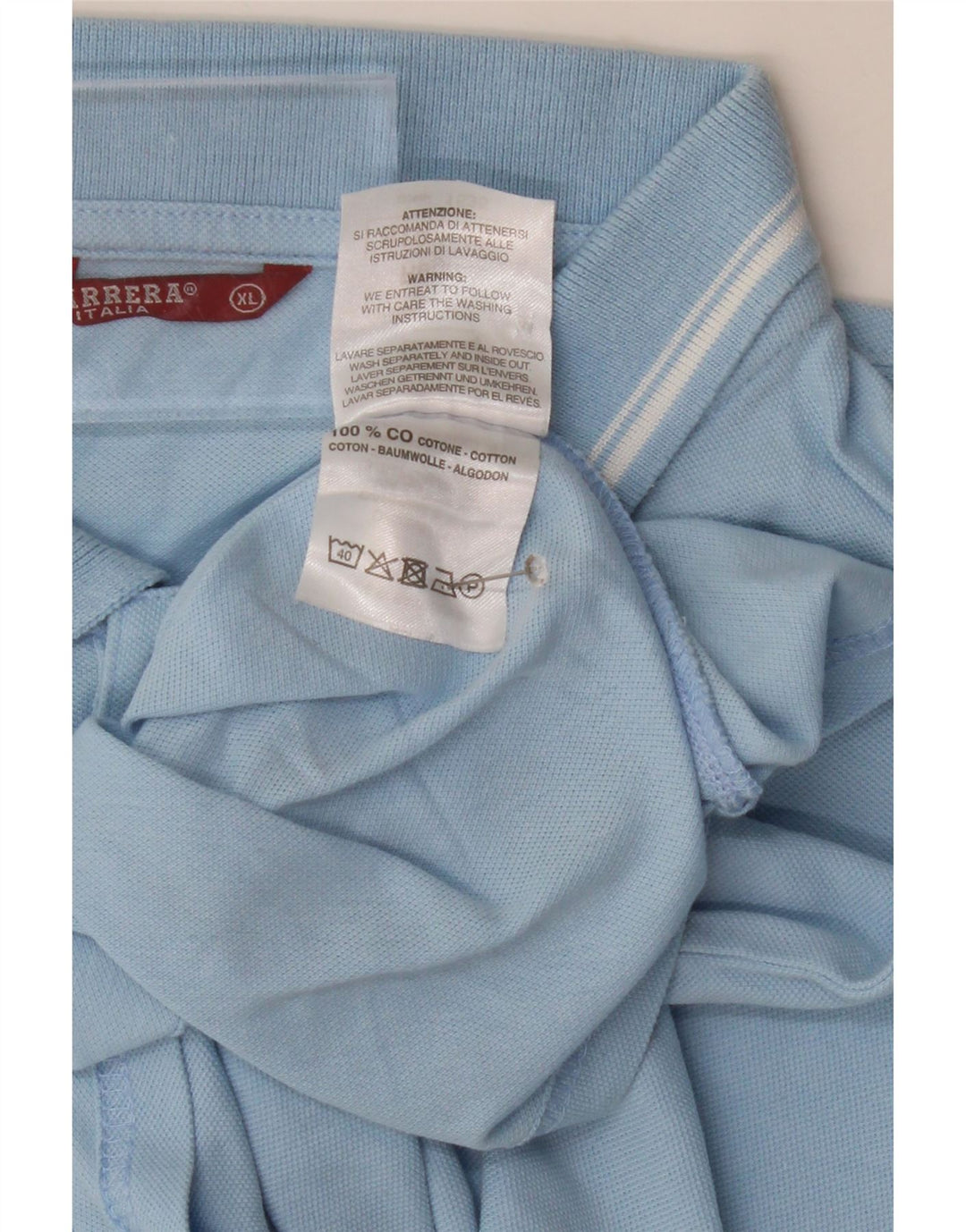 CARRERA Mens Polo Shirt XL Blue Cotton Vintage Carrera and Second-Hand Carrera from Messina Hembry 