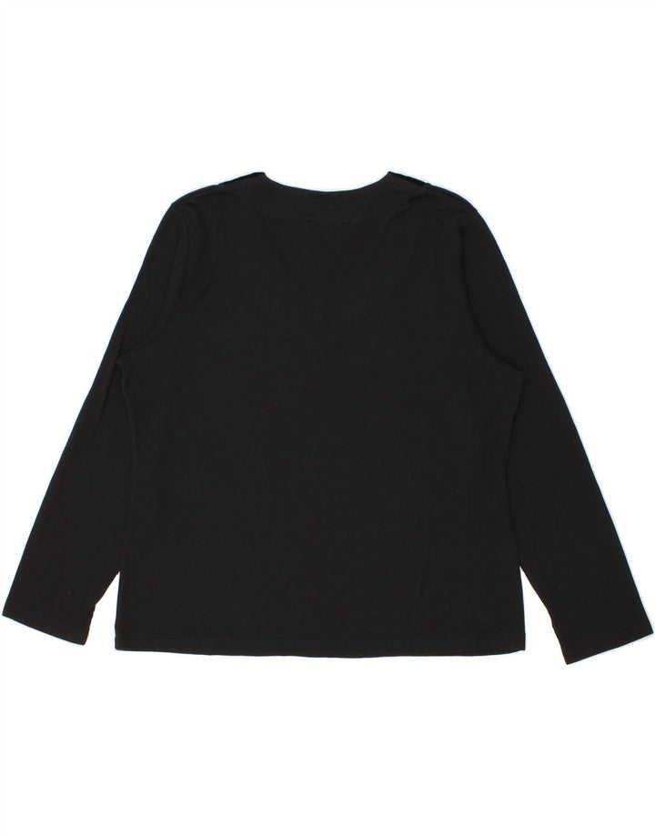 CARLA FERRONI Womens Top Long Sleeve UK 18 XL Black Vintage CARLA FERRONI and Second-Hand CARLA FERRONI from Messina Hembry 