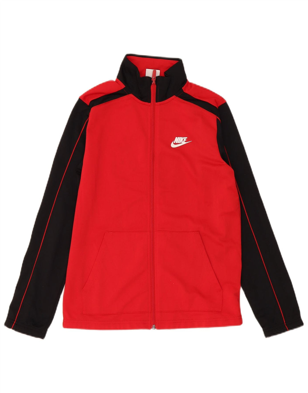 Giacca da tuta Nike da ragazzo, 12-13 anni, grande, in poliestere color block rosso