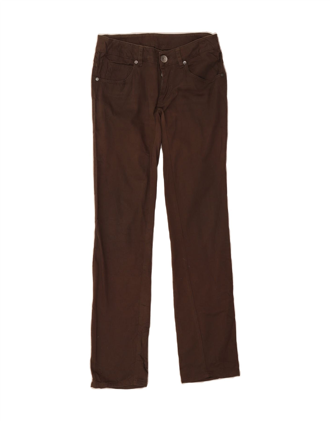 BENETTON Womens Straight Casual Trousers W26 L30 Brown Vintage Benetton and Second-Hand Benetton from Messina Hembry 
