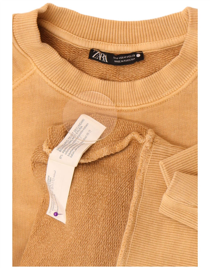 Felpa oversize da donna Zara UK 14 Cotone beige medio