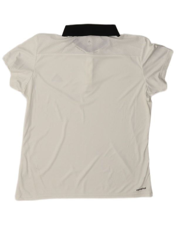 Polo da rugby da donna Adidas Climacool UK 16 grande poliestere bianco