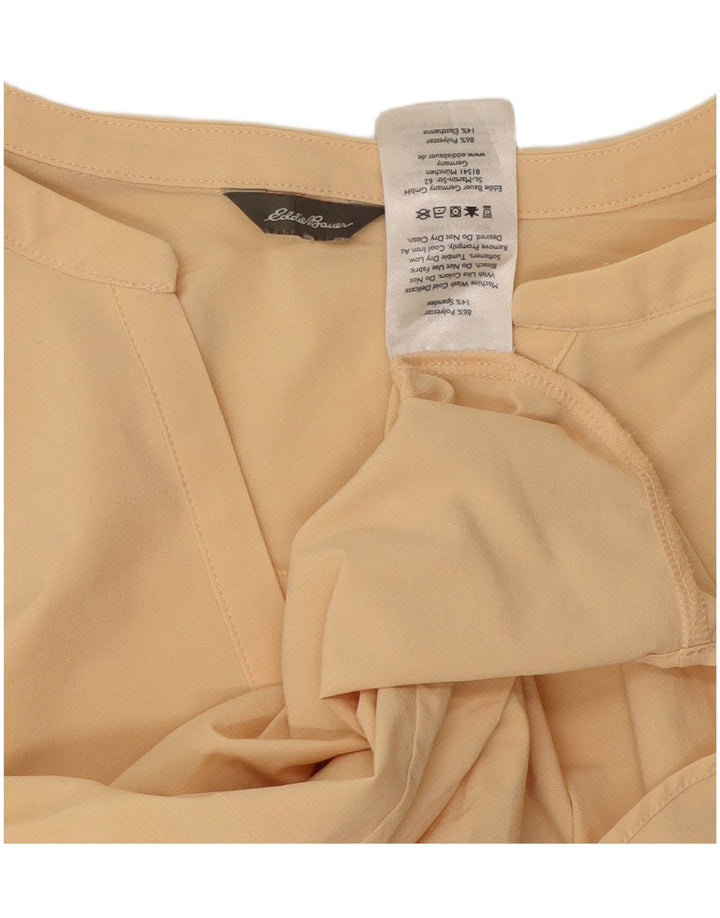 EDDIE BAUER Camicetta senza maniche da donna UK 18 XL Poliestere beige