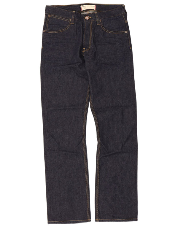 Jeans dritti regolari da uomo French Connection W32 L32 cotone blu navy