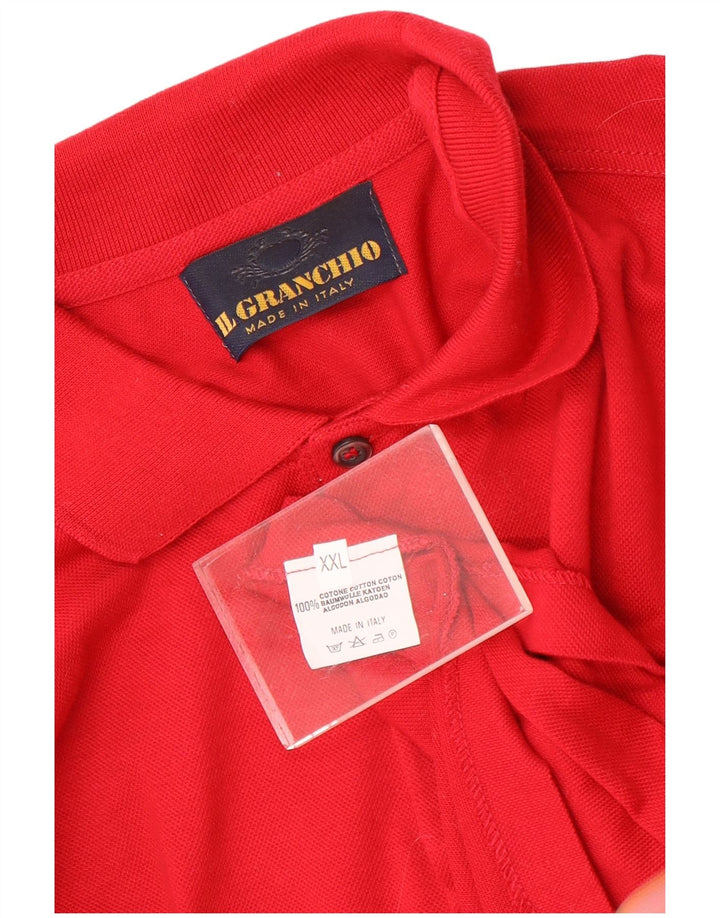 Polo da uomo a maniche lunghe Il Granchio 2XL Rossa