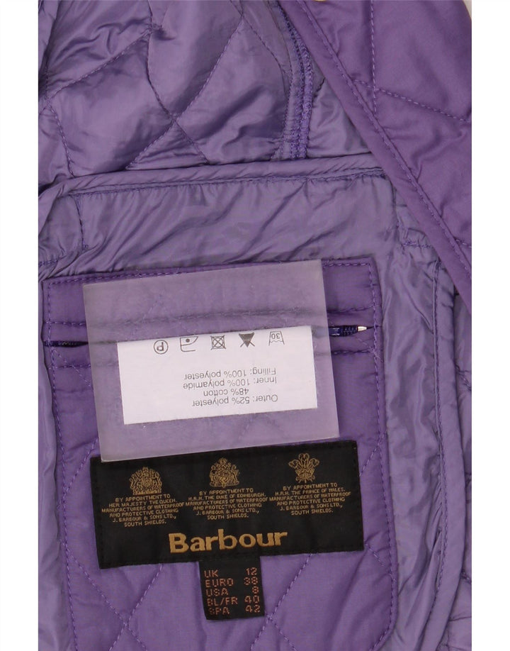 Giacca trapuntata da donna Barbour UK 12 Poliestere viola medio