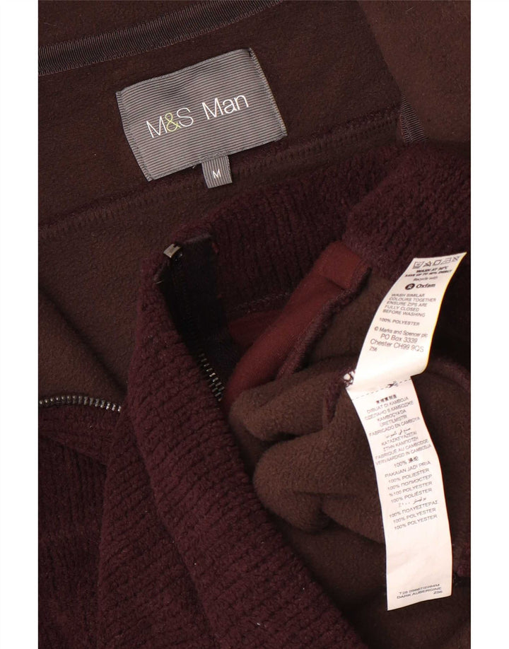 Giacca in pile da uomo Marks & Spencer UK 38 Poliestere marrone medio
