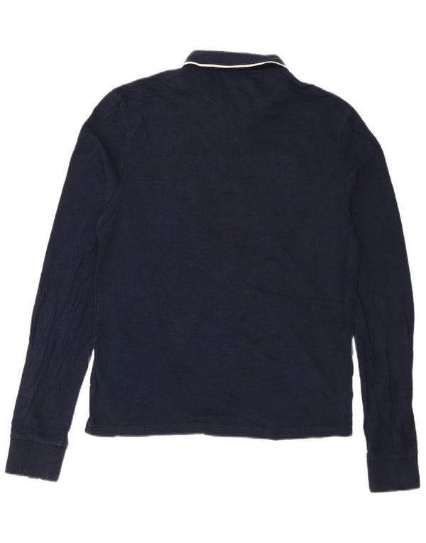 PENGUIN Polo da uomo Heritage a maniche lunghe slim fit blu navy medio