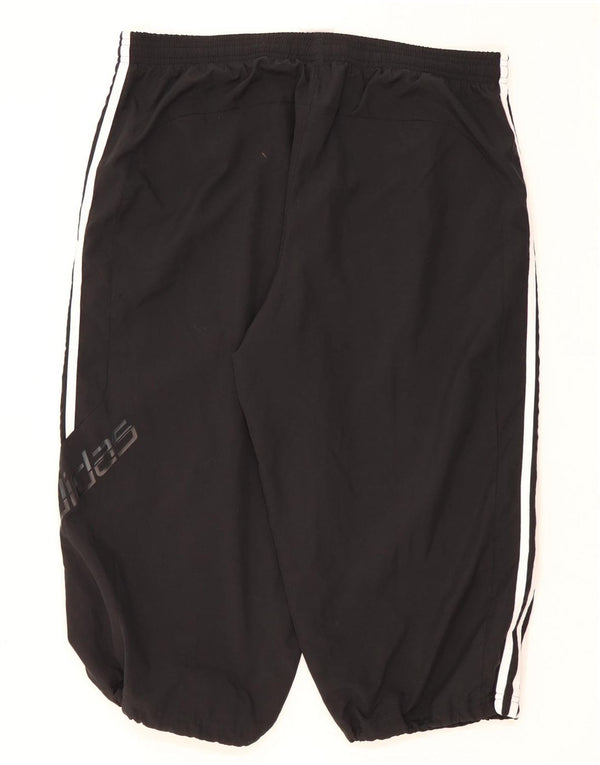 Pantaloni da tuta Adidas Graphic Capri da uomo, pantaloni da jogging, grandi, in poliestere nero