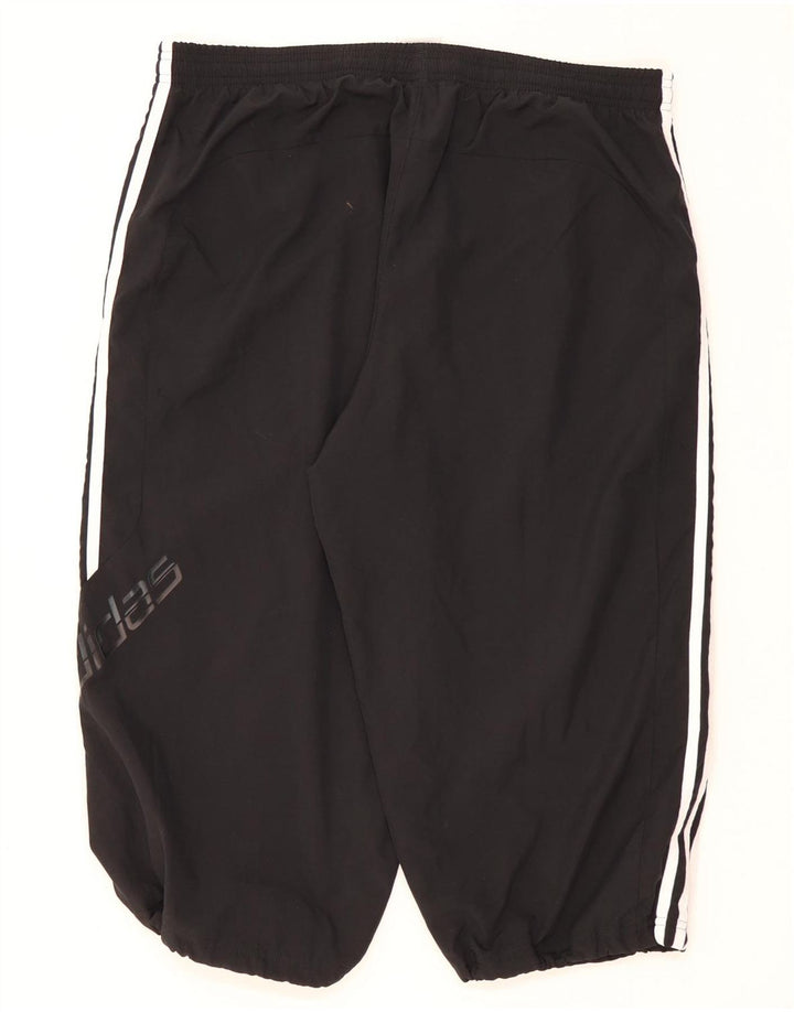Pantaloni da tuta Adidas Graphic Capri da uomo, pantaloni da jogging, grandi, in poliestere nero