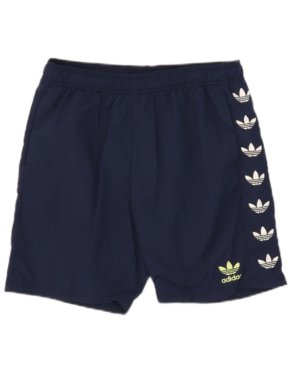 Pantaloncini sportivi Adidas Graphic da ragazzo 13-14 anni in poliammide blu navy