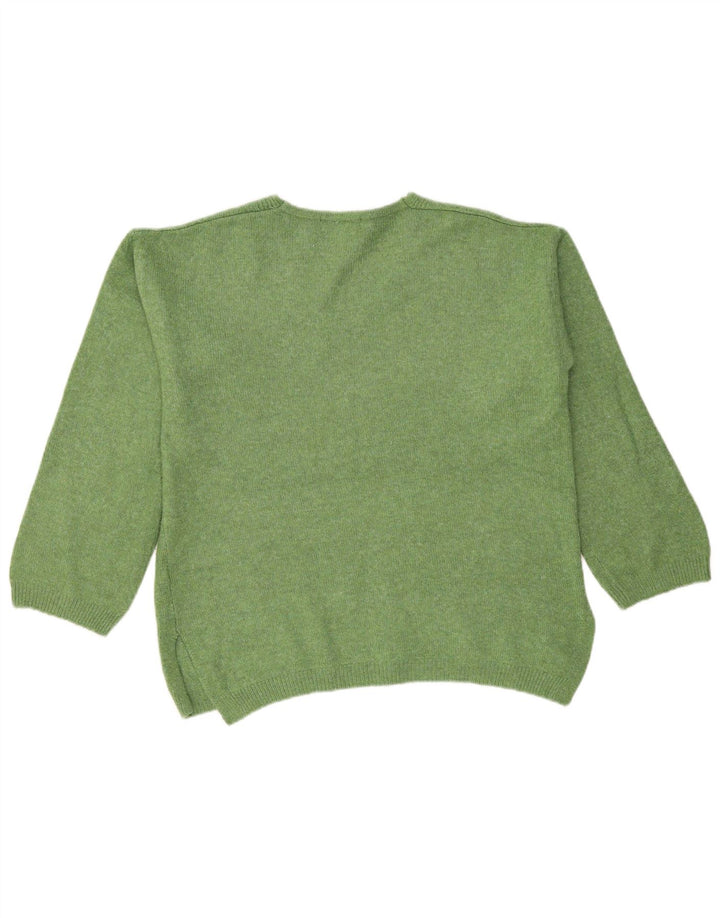 Maglione oversize con scollo a V da donna Marks & Spencer UK 14 Verde medio