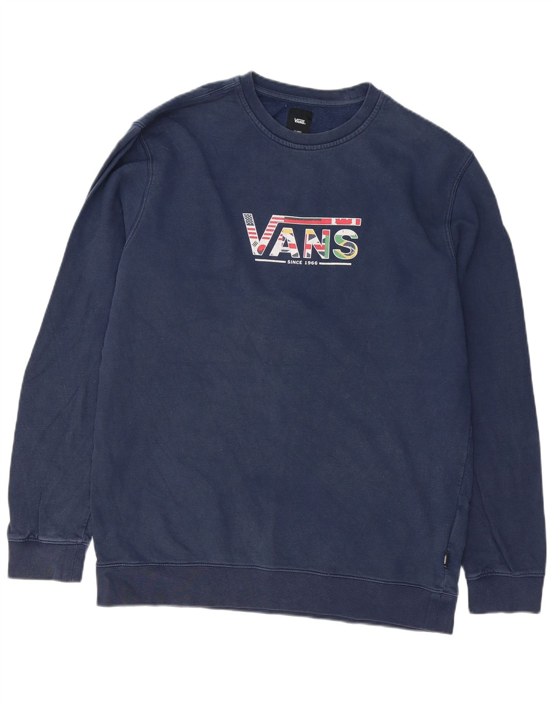 Felpa con grafica da uomo Vans, XL, cotone blu navy