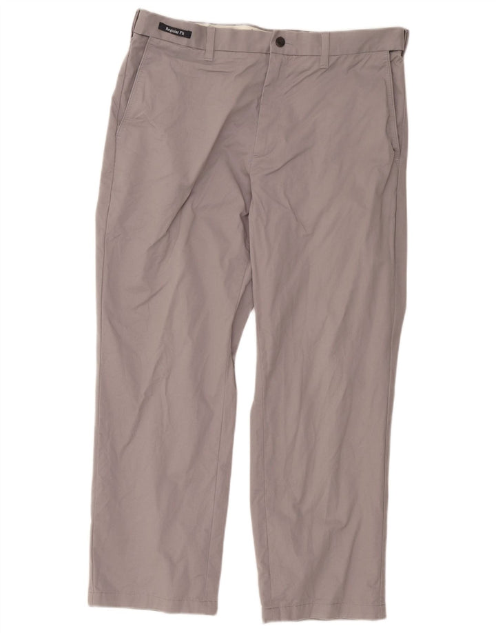 Pantaloni chino dritti Marks & Spencer da uomo blu Harbour W36 L29 grigi